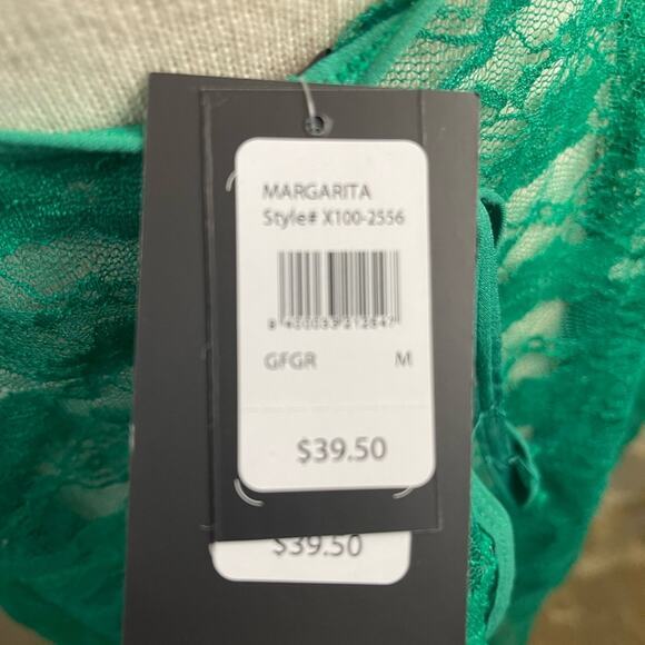 Frederick’s of Hollywood Halter 2 Piece Lace Teddy‎ Thong Set Margherita Green M - Picture 5 of 6